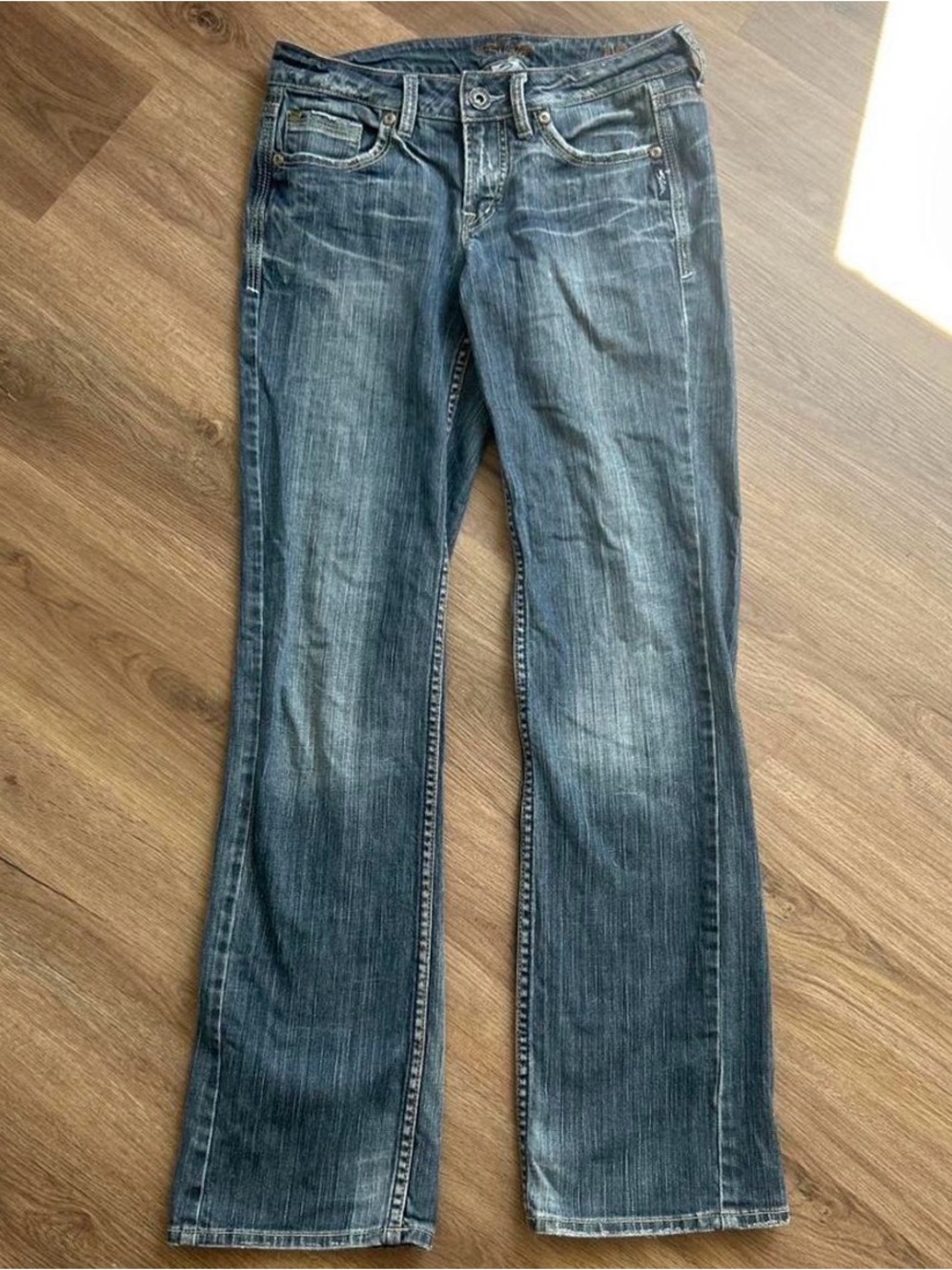 Silver Jeans Women's Straight Leg Blue Denim
